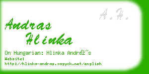 andras hlinka business card